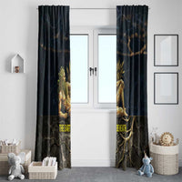 Geb Window Curtain Ancient Egyptian Cracked Earth and Wheat Illustration Egyptian Earth God - Wonder Print Shop