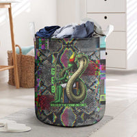 Geb Ancient Egyptian Laundry Basket with Serpent Throne and Snake Skin Texture Egyptian Earth God Tribute - Wonder Print Shop