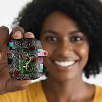 Geb Ancient Egyptian AirPods Case with Serpent Throne and Snake Skin Texture Egyptian Earth God Tribute - Wonder Print Shop
