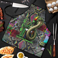 Geb Ancient Egyptian Apron with Serpent Throne and Snake Skin Texture Egyptian Earth God Tribute - Wonder Print Shop