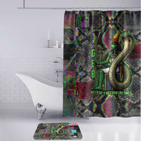 Geb Ancient Egyptian Bathroom Set with Serpent Throne and Snake Skin Texture Egyptian Earth God Tribute - Wonder Print Shop