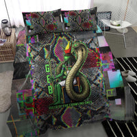 Geb Ancient Egyptian Bedding Set with Serpent Throne and Snake Skin Texture Egyptian Earth God Tribute - Wonder Print Shop