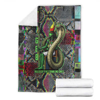 Geb Ancient Egyptian Blanket with Serpent Throne and Snake Skin Texture Egyptian Earth God Tribute - Wonder Print Shop