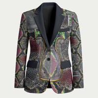 Geb Ancient Egyptian Blazer with Serpent Throne and Snake Skin Texture Egyptian Earth God Tribute - Wonder Print Shop