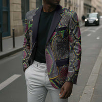 Geb Ancient Egyptian Blazer with Serpent Throne and Snake Skin Texture Egyptian Earth God Tribute - Wonder Print Shop