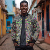 Geb Ancient Egyptian Bomber Jacket with Serpent Throne and Snake Skin Texture Egyptian Earth God Tribute - Wonder Print Shop