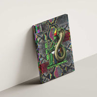Geb Ancient Egyptian Canvas Wall Art with Serpent Throne and Snake Skin Texture Egyptian Earth God Tribute - Wonder Print Shop