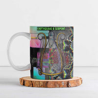 Geb Ancient Egyptian Ceramic Mug with Serpent Throne and Snake Skin Texture Egyptian Earth God Tribute - Wonder Print Shop