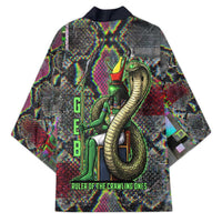 Geb Ancient Egyptian Kimono with Serpent Throne and Snake Skin Texture Egyptian Earth God Tribute - Wonder Print Shop