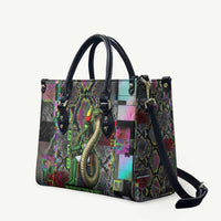 Geb Ancient Egyptian Leather Bag with Serpent Throne and Snake Skin Texture Egyptian Earth God Tribute - Wonder Print Shop