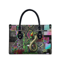 Geb Ancient Egyptian Leather Bag with Serpent Throne and Snake Skin Texture Egyptian Earth God Tribute - Wonder Print Shop