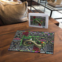 Geb Ancient Egyptian Puzzle with Serpent Throne and Snake Skin Texture Egyptian Earth God Tribute - Wonder Print Shop