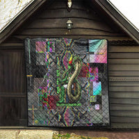 Geb Ancient Egyptian Quilt with Serpent Throne and Snake Skin Texture Egyptian Earth God Tribute - Wonder Print Shop