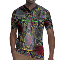 Geb Ancient Egyptian Rugby Jersey with Serpent Throne and Snake Skin Texture Egyptian Earth God Tribute - Wonder Print Shop