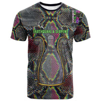 Geb Ancient Egyptian T shirt with Serpent Throne and Snake Skin Texture Egyptian Earth God Tribute - Wonder Print Shop