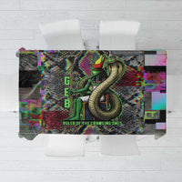 Geb Ancient Egyptian Tablecloth with Serpent Throne and Snake Skin Texture Egyptian Earth God Tribute - Wonder Print Shop