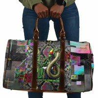Geb Ancient Egyptian Travel Bag with Serpent Throne and Snake Skin Texture Egyptian Earth God Tribute - Wonder Print Shop