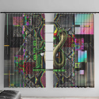 Geb Ancient Egyptian Window Curtain with Serpent Throne and Snake Skin Texture Egyptian Earth God Tribute - Wonder Print Shop