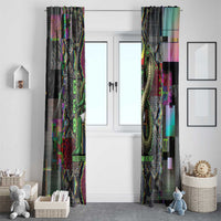 Geb Ancient Egyptian Window Curtain with Serpent Throne and Snake Skin Texture Egyptian Earth God Tribute - Wonder Print Shop