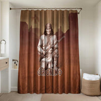 Geronimo Native American Bathroom Set Rifle and Desert Landscape Native American Warrior - Wonder Print Shop