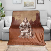 Geronimo Native American Blanket Rifle and Desert Landscape Native American Warrior - Wonder Print Shop