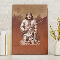Geronimo Native American Canvas Wall Art Rifle and Desert Landscape Native American Warrior - Wonder Print Shop