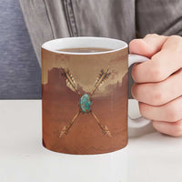 Geronimo Native American Ceramic Mug Rifle and Desert Landscape Native American Warrior - Wonder Print Shop