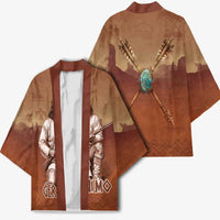 Geronimo Native American Kimono Rifle and Desert Landscape Native American Warrior - Wonder Print Shop