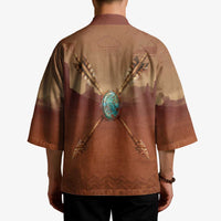 Geronimo Native American Kimono Rifle and Desert Landscape Native American Warrior - Wonder Print Shop
