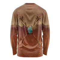 Geronimo Native American Long Sleeve Shirt Rifle and Desert Landscape Native American Warrior - Wonder Print Shop