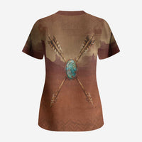Geronimo Native American Scrub Top Rifle and Desert Landscape Native American Warrior - Wonder Print Shop