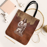 Geronimo Native American Tote Bag Rifle and Desert Landscape Native American Warrior - Wonder Print Shop