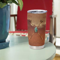 Geronimo Native American Tumbler Cup Rifle and Desert Landscape Native American Warrior - Wonder Print Shop