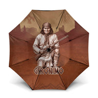 Geronimo Native American Umbrella Rifle and Desert Landscape Native American Warrior - Wonder Print Shop