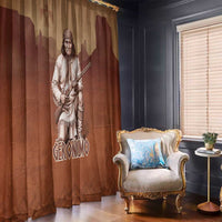Geronimo Native American Window Curtain Rifle and Desert Landscape Native American Warrior - Wonder Print Shop