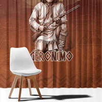 Geronimo Native American Window Curtain Rifle and Desert Landscape Native American Warrior - Wonder Print Shop