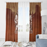 Geronimo Native American Window Curtain Rifle and Desert Landscape Native American Warrior - Wonder Print Shop
