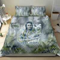 Chief Joseph Native American Bedding Set Tribal Heart Symbol Inspirational Quote Will Fight No More Forever - Wonder Print Shop