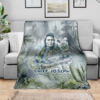 Chief Joseph Native American Blanket Tribal Heart Symbol Inspirational Quote Will Fight No More Forever - Wonder Print Shop