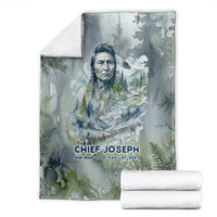 Chief Joseph Native American Blanket Tribal Heart Symbol Inspirational Quote Will Fight No More Forever - Wonder Print Shop