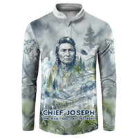 Chief Joseph Native American Button Sweatshirt Tribal Heart Symbol Inspirational Quote Will Fight No More Forever - Wonder Print Shop