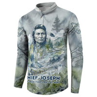 Chief Joseph Native American Button Sweatshirt Tribal Heart Symbol Inspirational Quote Will Fight No More Forever - Wonder Print Shop