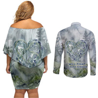 Chief Joseph Native American Couples Matching Off Shoulder Short Dress and Long Sleeve Button Shirt Tribal Heart Symbol Inspirational Quote Will Fight No More Forever - Wonder Print Shop