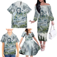 Chief Joseph Native American Family Matching Off The Shoulder Long Sleeve Dress and Hawaiian Shirt Tribal Heart Symbol Inspirational Quote Will Fight No More Forever - Wonder Print Shop