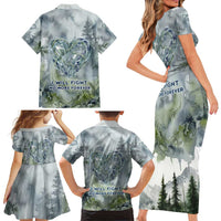 Chief Joseph Native American Family Matching Short Sleeve Bodycon Dress and Hawaiian Shirt Tribal Heart Symbol Inspirational Quote Will Fight No More Forever - Wonder Print Shop