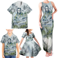 Chief Joseph Native American Family Matching Tank Maxi Dress and Hawaiian Shirt Tribal Heart Symbol Inspirational Quote Will Fight No More Forever - Wonder Print Shop