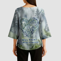 Chief Joseph Native American Kimono Sleeve Blouse Tribal Heart Symbol Inspirational Quote Will Fight No More Forever - Wonder Print Shop