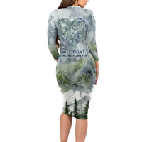 Chief Joseph Native American Long Sleeve Bodycon Dress Tribal Heart Symbol Inspirational Quote Will Fight No More Forever - Wonder Print Shop