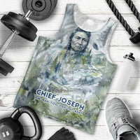 Chief Joseph Native American Men Tank Top Tribal Heart Symbol Inspirational Quote Will Fight No More Forever - Wonder Print Shop