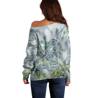 Chief Joseph Native American Off Shoulder Sweater Tribal Heart Symbol Inspirational Quote Will Fight No More Forever - Wonder Print Shop